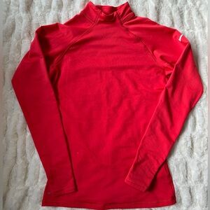 Nike Red Fitted Long Sleeve T-Shirt